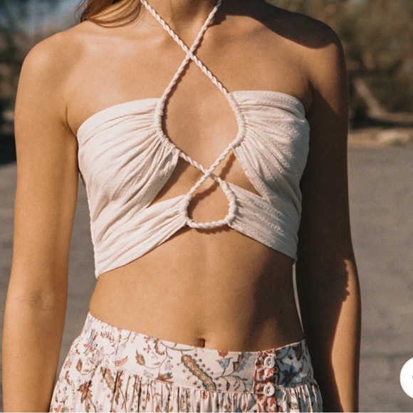 Arnhem Tops - Arnhem Rue Halter Top in Ivory